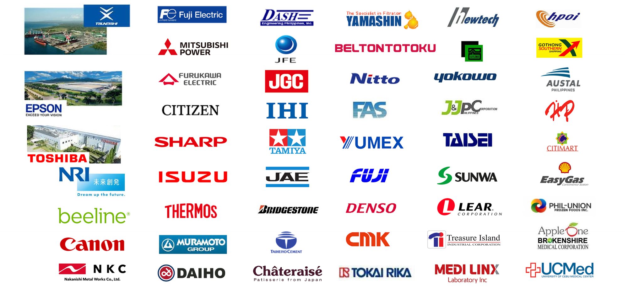 N-PAX customers include Tsuneishi, Epson, Toshiba, NRI, beeline, Canon, NKC, Fuji Electric, Mitsubishi Power, Furukawa Electric, Citizen, Sharp, Isuzu, Thermos, Muramoto Group, Daiho, Dash Engineering Philippines, JFE, JGC, IHI, Tamiya, JAE, Bridgestone, Taiheiyo Cement, Châteraisé, Yamashin, Belton Totoku, Nitto, FAS, UMEX, Fuji, Denso, CMK, Tokai Rika, Newtech, Yokowo, J&JPC, Taisei, Sunwa, Lear, Treasure Island Industrial Corporation, Medi Linx, hpoi, Gothong Southern Shipping, Austal Philipp