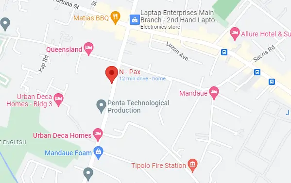 npax google map in Cebu